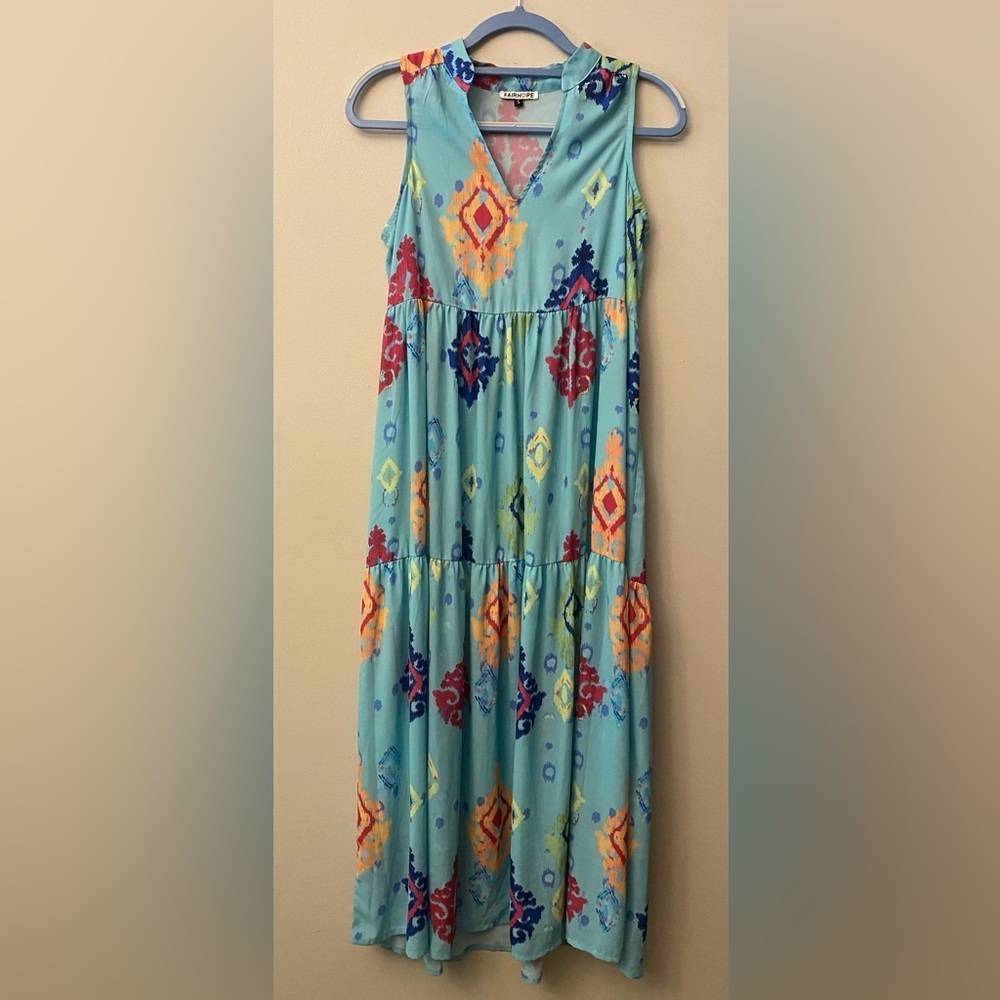 Fairhope Sleeveless Multicolor Maxi Dress